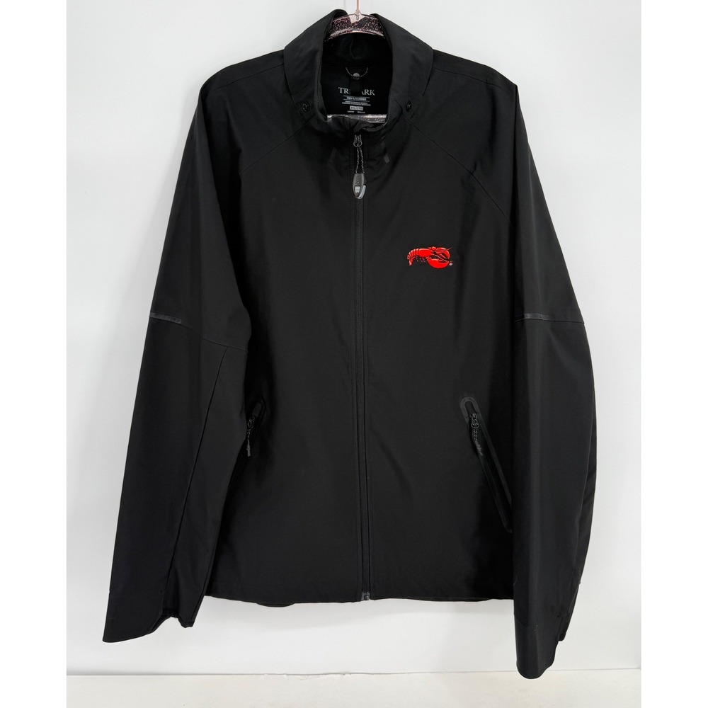 Trimark Red Lobster Mens 2XL Black Softshell Full Zip Jacket Logo Sz 2XL